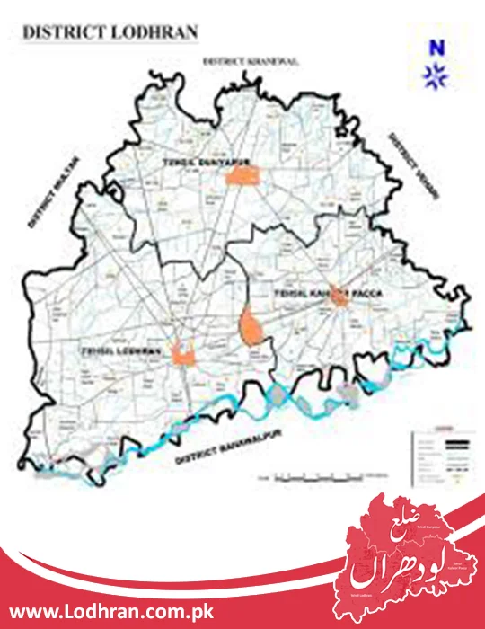 Map of District Lodhran Map of District Lodhran