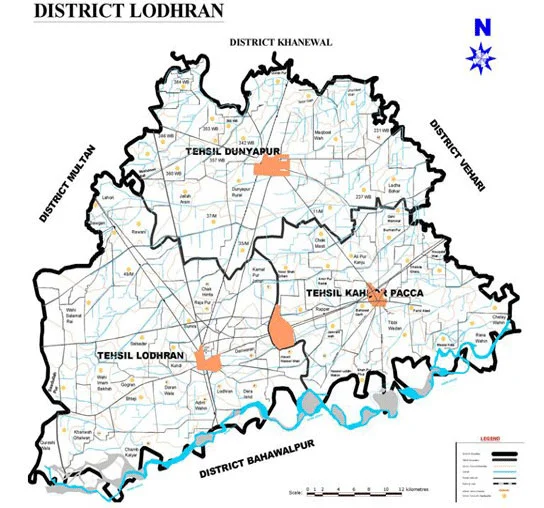 Map of District Lodhran